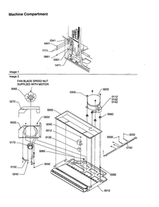 Machine Compartment Diagram and Parts List for TX18VE-P1301702WE  Amana Refrigerator