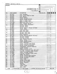 Motor And Drive Page 2 Diagram and Parts List for 7433A  Norge Dryer