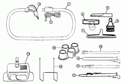 Part Location Diagram of 38614045 Hoover Furniture Nozzle