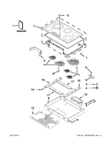 Cooktop Parts Diagram and Parts List for JEC3536BB00  Jenn-Air Cooktop