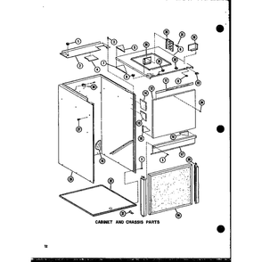 Cabinet And Chassis Parts 2 Diagram and Parts List for EBAH,BAH24 P55895-2 Amana Air Conditioner