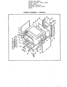 Cabinet Assembly - Griddle Diagram and Parts List for 2940A  Amana Range