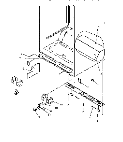 Cabinet Bottom Diagram and Parts List for TRI22S4L-P1196302WL  Amana Refrigerator
