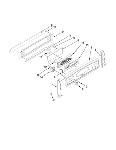 Control Panel Parts Diagram and Parts List for MER6755AAB24  Maytag Range