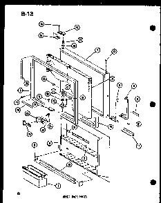 Upper Door Parts Diagram and Parts List for TC18F-G-P75288-5WG  Amana Refrigerator