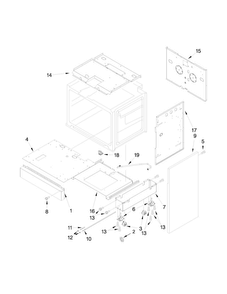 Chassis Parts Diagram and Parts List for JLRP430WP00  Jenn-Air Range