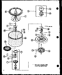 Section 6 Diagram and Parts List for LWD973W P1122803WW Amana Washer
