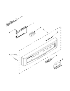 Control Panel And Latch Parts Diagram and Parts List for MDBH949PAM2  Maytag Dishwasher