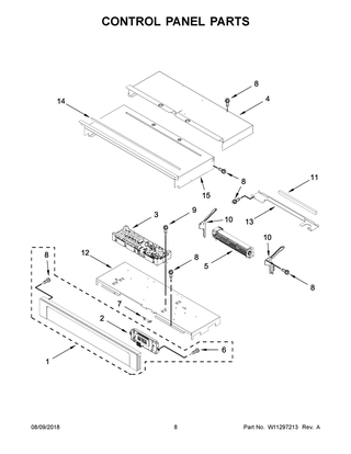 Control Panel Parts Diagram and Parts List for AWO6317SFB02  Maytag Wall Oven