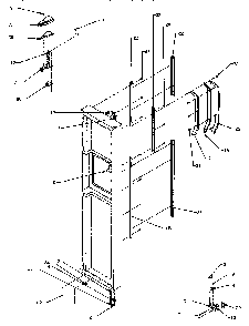 Freezer Door Hinge And Trim Parts Diagram and Parts List for SPD25QA3W-P1181321WW  Amana Refrigerator