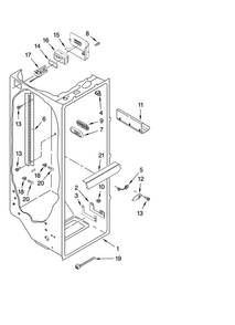 Refrigerator Liner Parts Diagram and Parts List for JCB2488MTR00  Jenn-Air Refrigerator