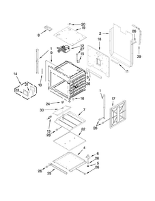 Lower Oven Parts Diagram and Parts List for JJW3830WB02  Jenn-Air Wall Oven