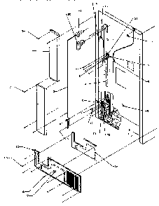 Cabinet Back Diagram and Parts List for TSI18A3W-P1182107WW  Amana Refrigerator