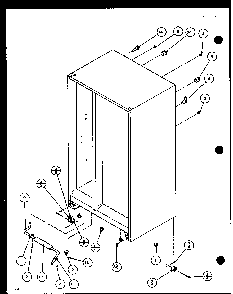 Section 3 Diagram and Parts List for SL22JB-P1116006W  Amana Refrigerator
