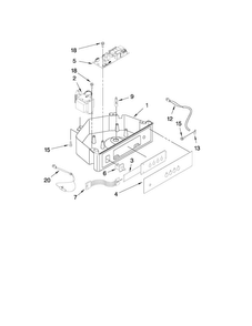 Control Panel Parts Diagram and Parts List for MIM1554XRS0  Maytag Ice Maker