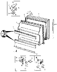Freezer Door Diagram and Parts List for JRT192B MAJ51C Jenn-Air Refrigerator