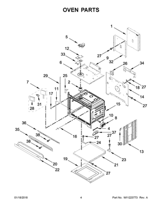 Oven Parts Diagram and Parts List for JJW2830DB02  Maytag Wall Oven