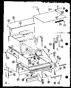 Section 1 Diagram and Parts List for CRCR-7-P85515-5S  Amana Range
