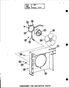 Condenser Fan And Motor Parts Diagram and Parts List for CRH3-1 P58094-22C Amana Air Conditioner