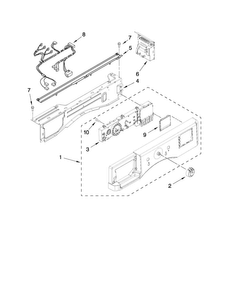 Control Panel Parts Diagram and Parts List for MHWE201YW00  Maytag Washer