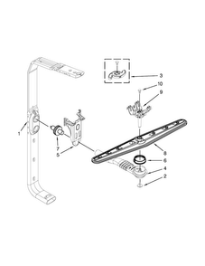 Upper Wash And Rinse Parts Diagram and Parts List for MDB7609AWW2  Maytag Dishwasher
