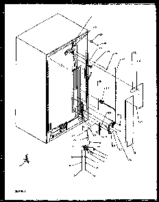 Cabinet Back Diagram and Parts List for 2599CIWEL-P1170601WL  Amana Refrigerator