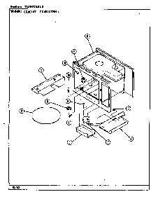 Turntable Diagram and Parts List for CR4614T  Crosley Microwave