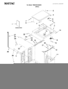 Top And Cabinet Parts Diagram and Parts List for 7MMVWC220AW0  Maytag Washer