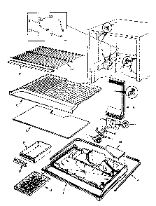 Freezer Compartment Diagram and Parts List for JRT191B M9C64B Jenn-Air Refrigerator