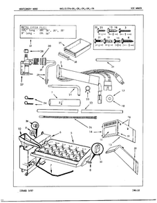 Ice Maker Diagram and Parts List for 21574A  Admiral Refrigerator