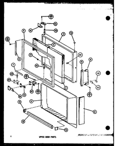 Upper Door Parts Diagram and Parts List for TM14KL-P7705206WL  Amana Refrigerator