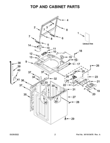 Part Location Diagram of W11614513 Whirlpool DRAWER