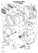 Part Location Diagram of 3393840 Whirlpool Dryer Ground Wire