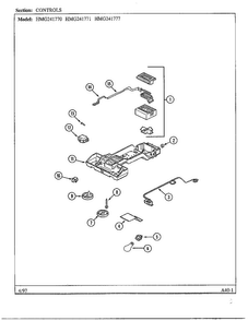 Controls Diagram and Parts List for HMG241771  Admiral Refrigerator
