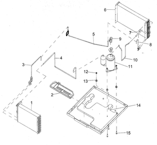 Compressor Assy Diagram and Parts List for AH183  Amana Air Conditioner