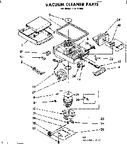 Base Assembly Diagram and Parts List for 11621964  Kenmore Canister Vacuum
