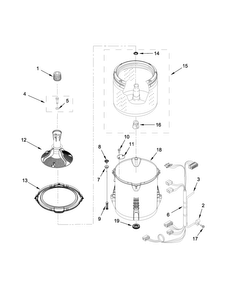 Part Location Diagram of W10850126 Whirlpool DISPENSER