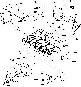 Machine Compartment Diagram and Parts List for SCD22TBL-P1303511WL  Amana Refrigerator