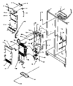 Evaporator And Air Handling Diagram and Parts List for SXD25AL-P1162436WL  Amana Refrigerator