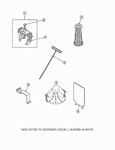 Seal And Switch Tools Diagram and Parts List for CW8413W2-PCW8413W2B  Crosley Washer