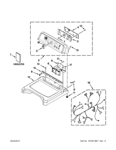 Part Location Diagram of WPW10536008 Whirlpool Electronic Control Board
