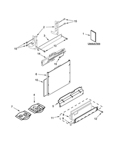 Door And Panel Parts Diagram and Parts List for JDB9200CWX2  Jenn-Air Dishwasher