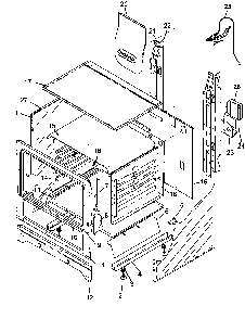 Cabinet Assy Diagram and Parts List for SBK22AA-P1141997NL  Amana Range
