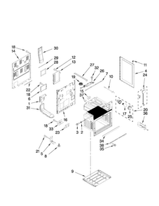 Chassis Parts Diagram and Parts List for MER6765BAW17  Maytag Range