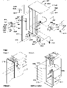 Cabinet Parts Diagram and Parts List for SRDE327S3E-P1307103WE  Amana Refrigerator