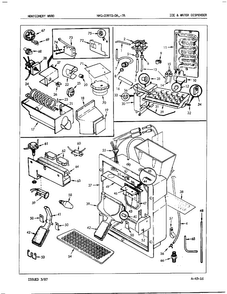Ice And Water Dispenser Diagram and Parts List for 23972A  Admiral Refrigerator