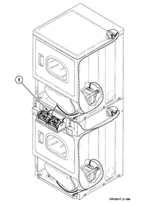 Harnesses 1 Diagram and Parts List for SSGT09QF  Speed Queen Dryer