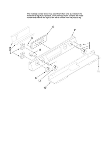 Control Panel Parts Diagram and Parts List for JES8750BAB16  Jenn-Air Range