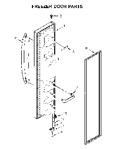 Freezer Door Parts Diagram and Parts List for 1064650042714  Kenmore Refrigerator