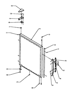 Refrigerator Outer Door Diagram and Parts List for BX22RE-P1161602WE  Amana Refrigerator